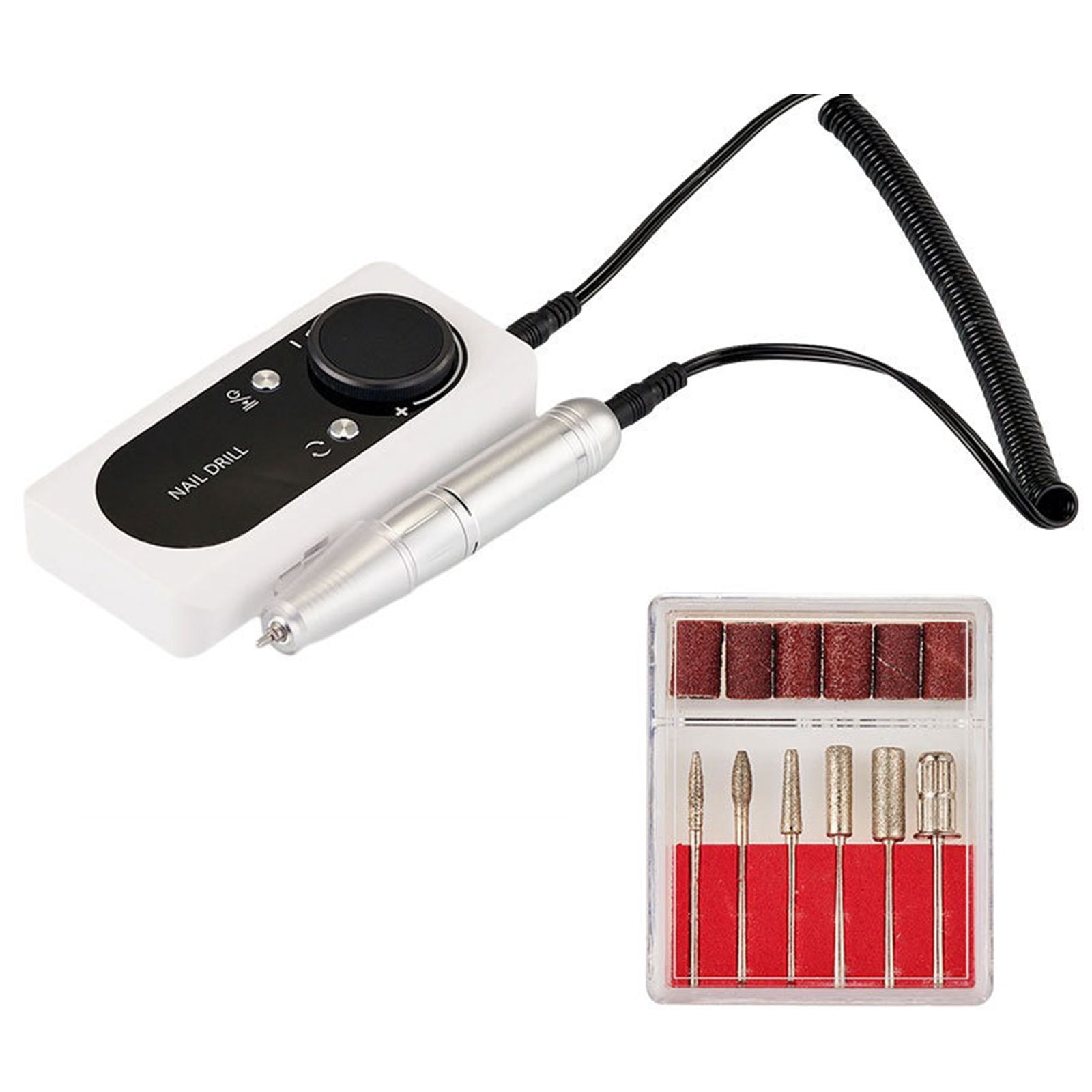 Electric Nails Drill Nails Grinder Set USB Connection 6 Drill Heads for Easy Travel Use Easy Manicure Applications