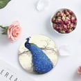 thumbnail image 4 of FMSHPON Peacock Set of 8 Round Coaster for Drinks, Absorbent Ceramic Stone Coasters Cup Mat with Cork Base for Home Kitchen Room Coffee Table Bar Decor, 4 of 6