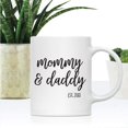 thumbnail image 2 of CTDream Personalized 11oz. Baby Pregnancy Announcement Coffee Mug Gift, Mommy and Daddy Est. 2022, 1-Pack, Custom Year, Christmas Birthday Gift Ideas, 2 of 7