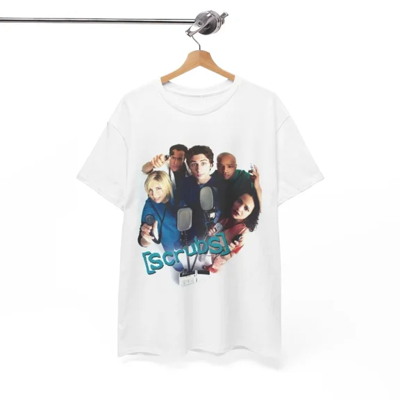 Reprint Rare Scrubs Tshirt Retro Hospital Nurse Tv Show Funny Unisex Heavy Cotton Tee