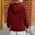 thumbnail image 5 of Boy's Long Sleeve Hoodies Casual Loose Hooded Sweatshirts Kids Quarter Zip Pullover with Kangaroo Pocket 5-15Y, 5 of 6
