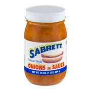 Sabrett Pushcart Style Onions in Sauce, 16 oz Jar, Refrigerated