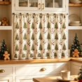 thumbnail image 6 of Christmas Oven Skirt with Ruffle Lace Trim, Farmhouse Tie-Top Stove Curtain, Oven Door Cover for Dishwasher Cabinet Kitchen Decor, 29.7 x 21.7 inch, 6 of 8
