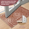 thumbnail image 5 of 4'x6' Area Rugs for Living Room, Machine Washable Non-Slip Carpet, Soft Faux Wool Low Pile Moroccan Farmhouse Western Rug, Reddish Brown, 5 of 5