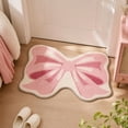 thumbnail image 4 of BUDAO00 Bow Shaped Area Rug, Cute Decorative Floor Mat for Bedroom Bathroom Vanity Entryway, Soft Accent Carpet for Girls Room Dorm Apartment and Playroom Home Decor, 31.5 x 19.7 Inch, 4 of 7