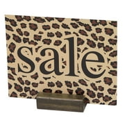 Sign Holder - Dark Oak Wood Block - 3""W x 1½""D x ¾""H - 4 Pack
