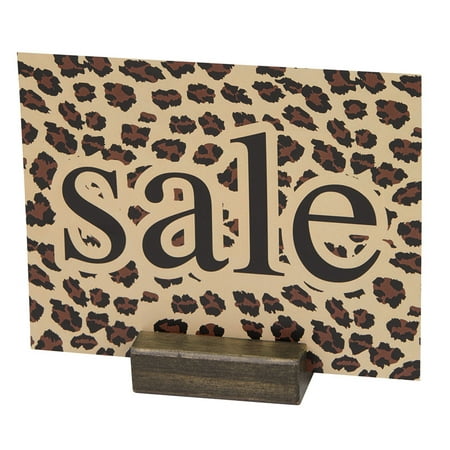 Sign Holder - Dark Oak Wood Block - 3""W x 1½""D x ¾""H - 4 Pack