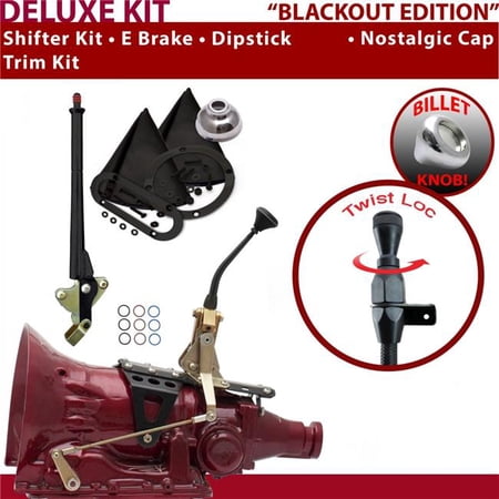 American Shifter C6 Shifter Kit Black 8 in. E Brake Trim Kit Dipstick for ED21B