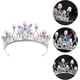thumbnail image 3 of Liangnv 1 pieza corona de fiesta de moda para niñas para adorno de cristal, pelo de boda, joyería de plata, tiara nupcial, hermosos regalos de mariposa, diadema princesa A, 3 of 5