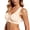 Beige, variant on Lace Bra for Women V Neck Adjustable Strap Racerback Padded Workout Gym Running Bras Summer Fit Underwire Clothes Grey 46