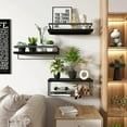 thumbnail image 3 of MMIZTFC Floating Shelves for Bathroom with Storage Basket,16x6 Inch Bathroom Wall Shelf Set of 3 ( Black), 3 of 6