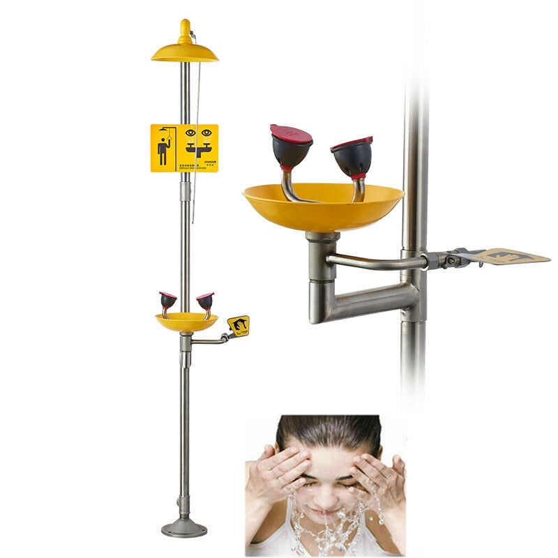 CJC Stainless Steel Eyewash Emergency Eye Wash Station Shower System