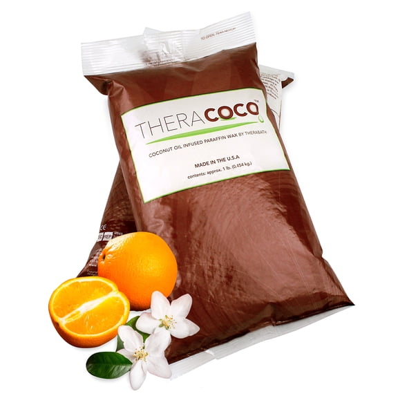 Therabath TheraCOCO Paraffin Wax Refills - Wax Beads - Relieve Arthritis Discomfort, Stiff Muscles & Dry Skin - with Coconut Oil - for Hands, Feet, Body - Hydrates - Made in USA, 6 lb. Orange
