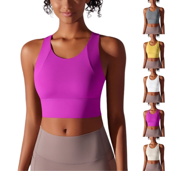 Oksale Racerback Tank Tops for Women Stretch Slim Push Up T Shirt Bra Cozy Breathable Cropped Sleeveless Shirts for Fitness Yoga 2026 Gray M