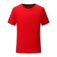 thumbnail image 1 of Yruioon T-Shirt de Sport à Manches Courtes pour Garçons, Séchage Rapide, Protection Éruption Cutanée, Rouge 140, 1 of 6