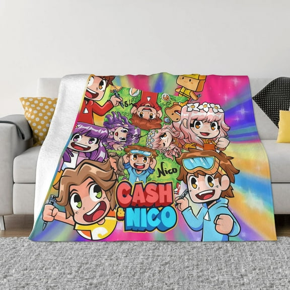 Cash and Nico Soft Micro Fleece Blanket Throw Lightweight Flannel Blankets for Bed Couch Sofa