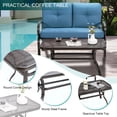 thumbnail image 6 of ostway 2-Piece Steel Outdoor Patio Dining Set with Cushions, Blue, 6 of 10