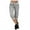 Gray, variant on Hinvhai Yoga Pants for Women Women's Yoga Drawcord Capris Cropped Leg Pants Black 6(M)