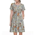 thumbnail image 1 of Disketp Funny Chicken para Vestido de Manga Corta para Mujeres, Vestidos de Verano para Mujeres, Casual y Holgado para la Playa, 1 of 6