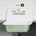 thumbnail image 4 of Loire 22" Cast Iron Rectangle Wall-Mounted Sink in Glossy Sage, 4 of 8
