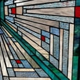thumbnail image 3 of Radiance Goods Mission Tiffany-Style Stained Glass Window Panel 26" Tall, 3 of 5