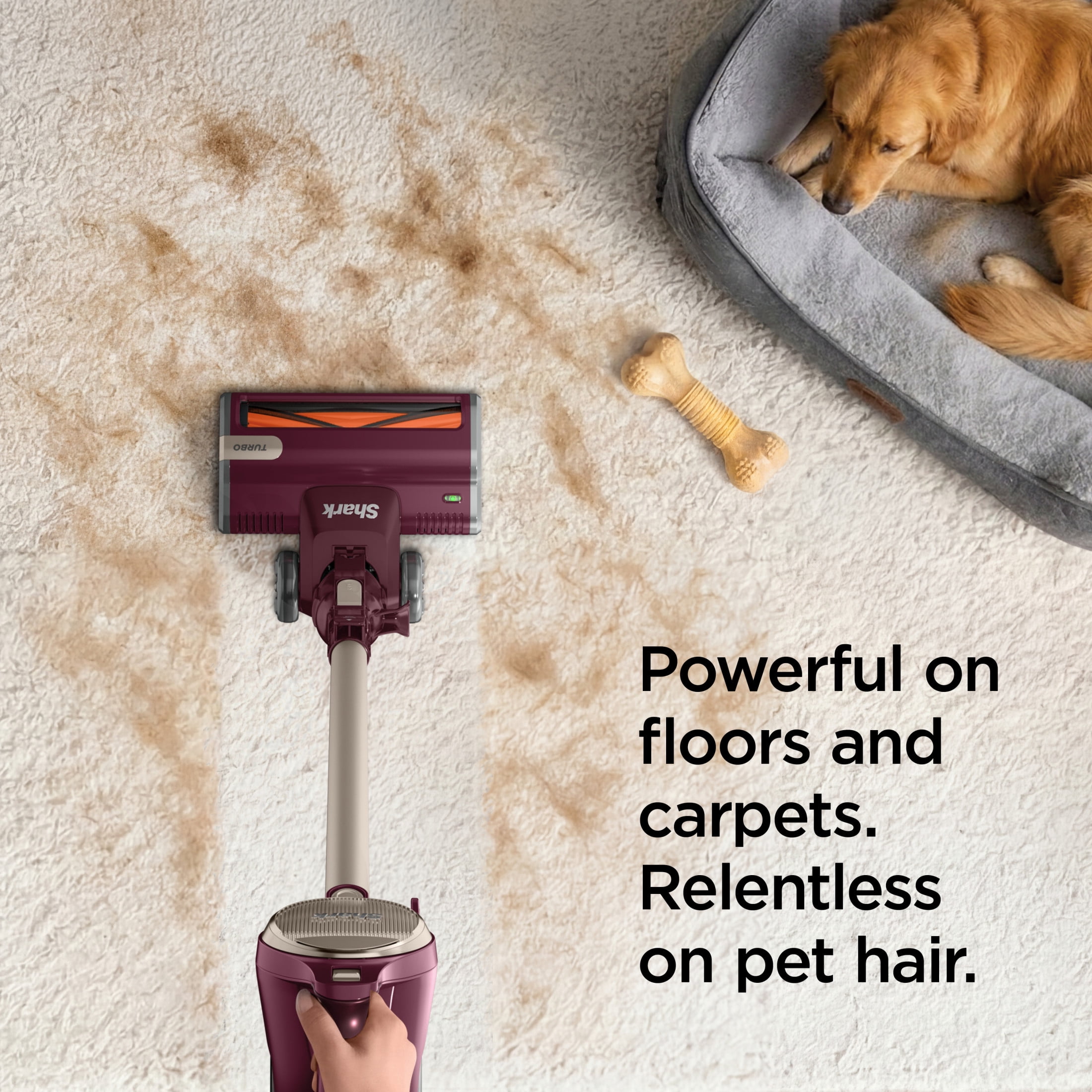 Shark Rocket Turbo Corded Stick Vacuum, with Self-Cleaning Brushroll, Powerful Pet Hair Pickup, Handheld Conversion, Swivel Steering, Easy-Empty Dust Cup, TV300 Magenta
