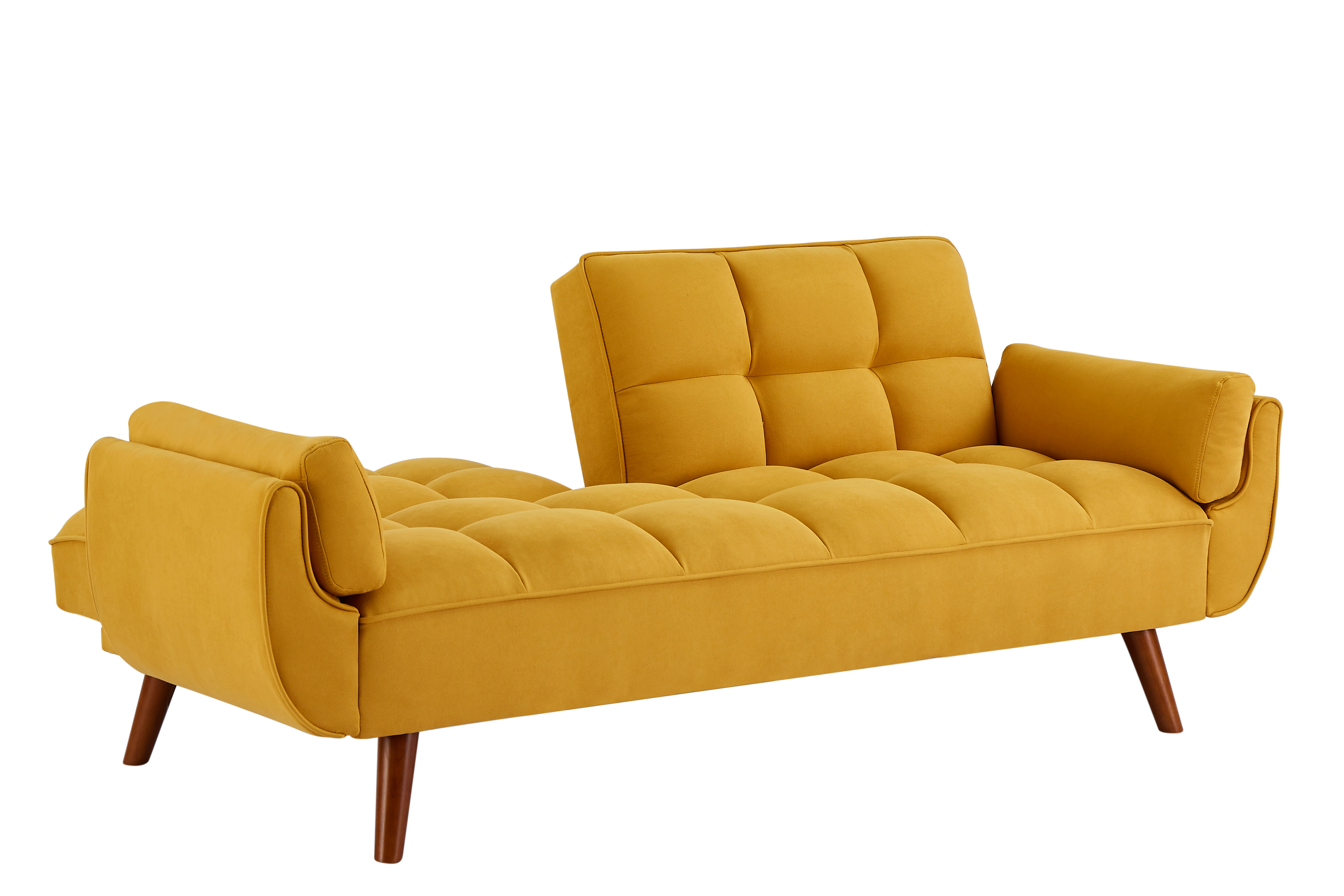 Linen Sofa Furniture Adjustable Backrest Recliner, Yellow