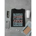 thumbnail image 3 of Injustice Is A Social Threat T-shirt Men's, 3 of 4