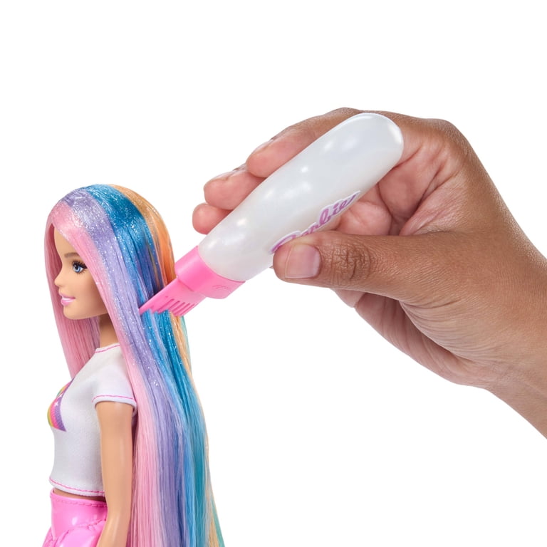 Barbie Rainbow Sparkle Hair Fashion Doll with Extra-Long Hair and 12  Styling Accessories - Walmart.com