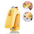 thumbnail image 1 of Mini sellador de vacío de calor de bolsa de mano portátil con cortador para bolsas de plástico para Tomshoo Amarillo, 1 of 7