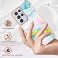 thumbnail image 2 of Compatible with Samsung Galaxy S21 Ultra 5G Case Ultra Slim Marble Luxury Glossy Rubber Durable Shockproof Protective Phone Case for Samsung Galaxy S21 Ultra 5G Marble Colorful YBT, 2 of 10