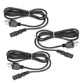 thumbnail image 1 of Cable de alimentación AC de 6 pies, paquete de 3 para computadora de escritorio y monitor, 1 of 2