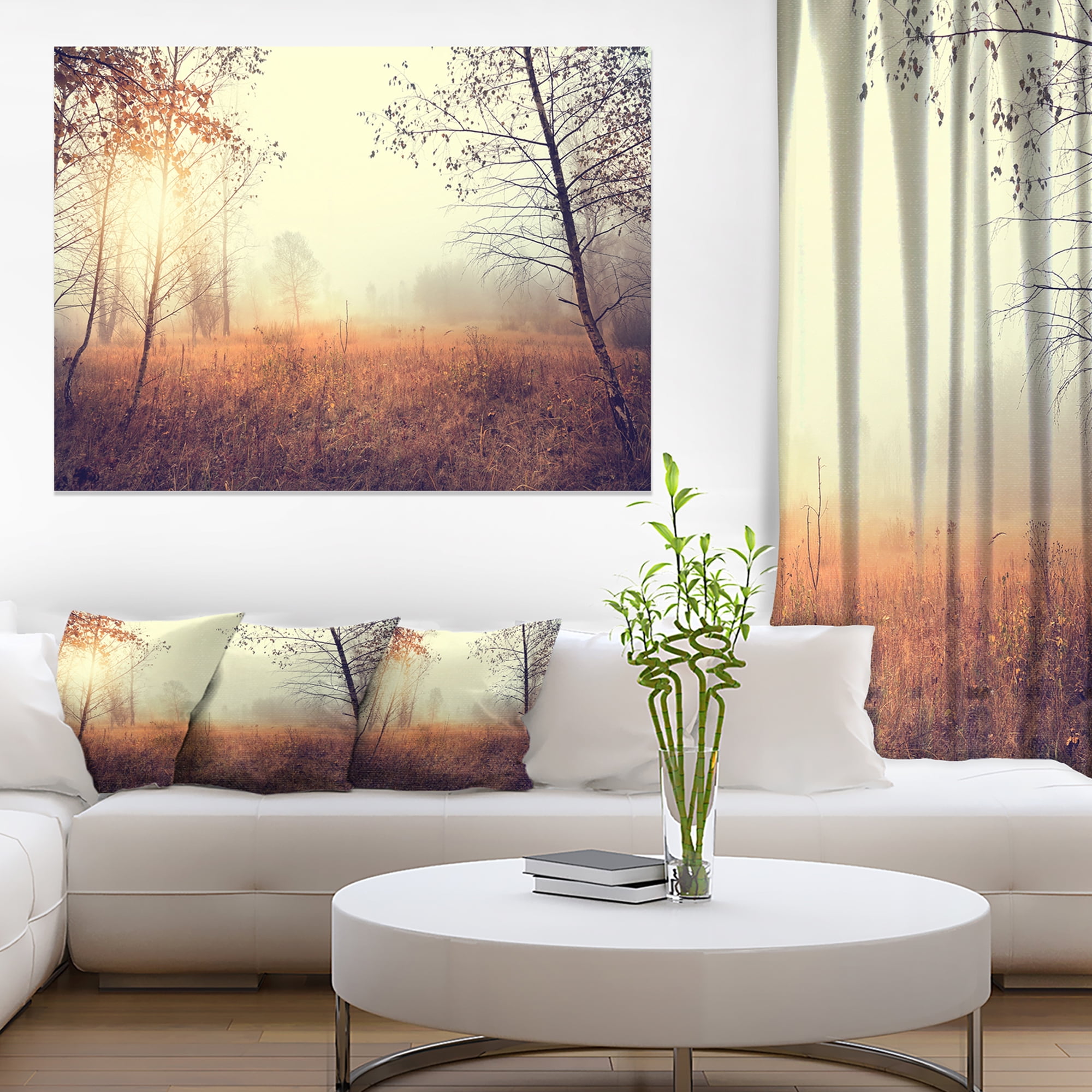 Beautiful natural landscape with trees extra large wall art landscape
