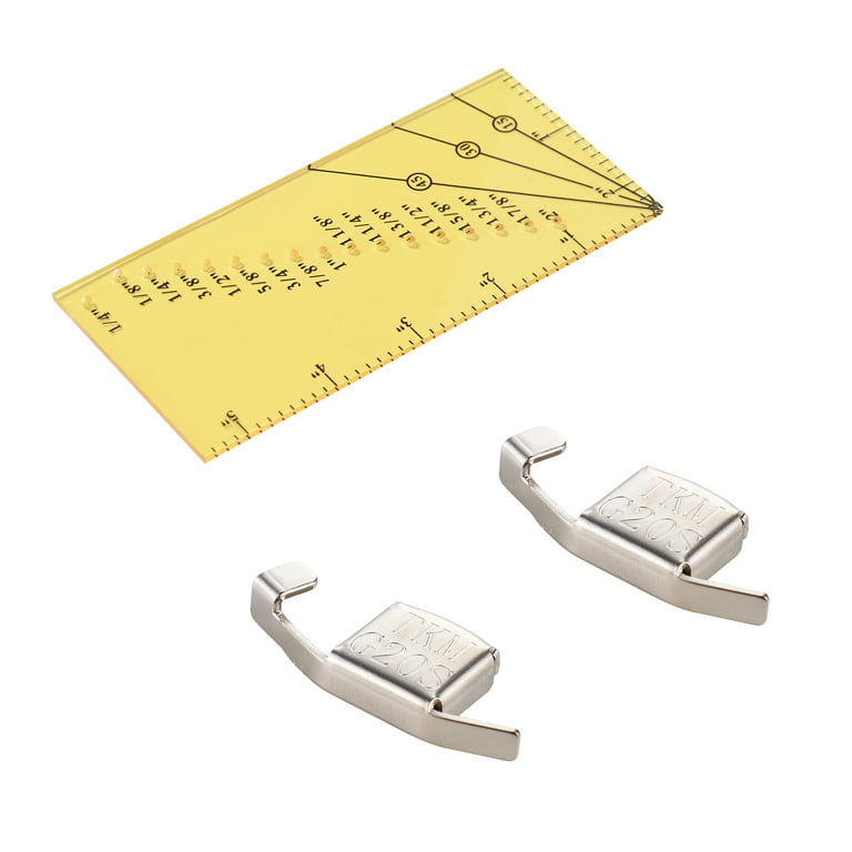Seam Guide Ruler and Magnetic Seam Guide for Sewing Machine,1/8 to 2  Straight Line Hems Sewing Ruler of Sewing Products for Sewing Gauge,  Includes 1/4 Pivot Point and 45 Degree Trim Line