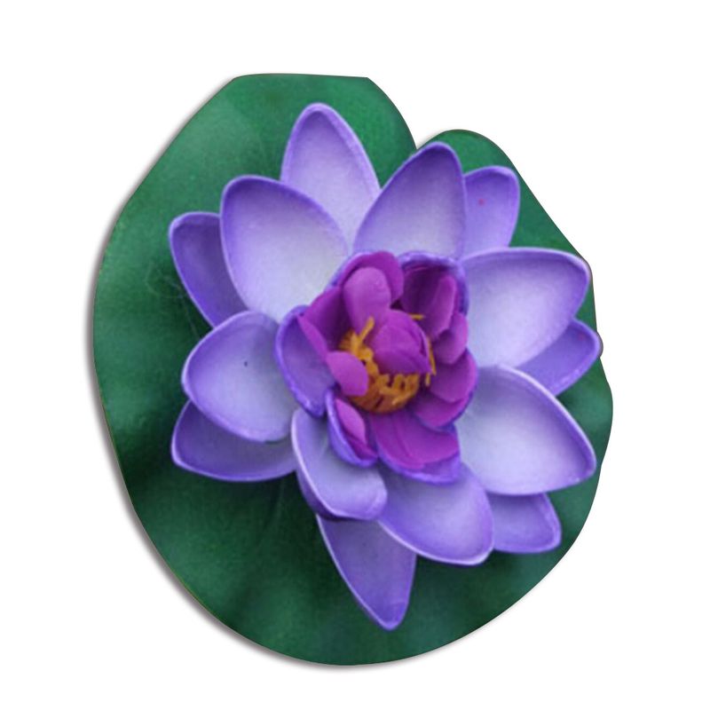 SJENERT 1 PCS Artificial Floating Foam Lotus Flowers, Artificial Water