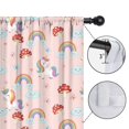 thumbnail image 4 of Unicorn and Mushroom Pink Pattern Insulated Teens Curtains Set Of 2, Bedroom Essentials, Toddler Room Decor 52"x84", 4 of 5
