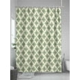 thumbnail image 5 of Modern Geometric Shower Curtain, Abstract Geometric Retro Green Geometric Texture Waterproof Shower Curtain Set with 12 Hooks Lightweight Washable Fabric Shower Curtains for Bathroom 36x72 Inches, 5 of 6