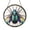 Acrylic 3.5 Inch, variant on Elegant Bee Insect with Golden Wings Stained Glass Round Window Suncatcher, Nature Hanging Decor