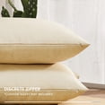 thumbnail image 4 of Deconovo Fundas de cojines decorativas - Juego of 4 Soft Linen Cushion Covers, Machine Washable Pillowcases for Sofa, Pale Banana, 18x18 Inch, 4 of 7