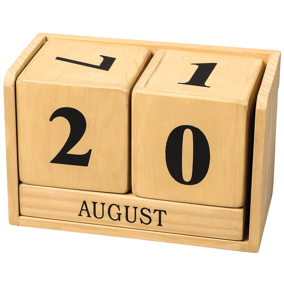 Wooden Perpetual Desktop Calendar