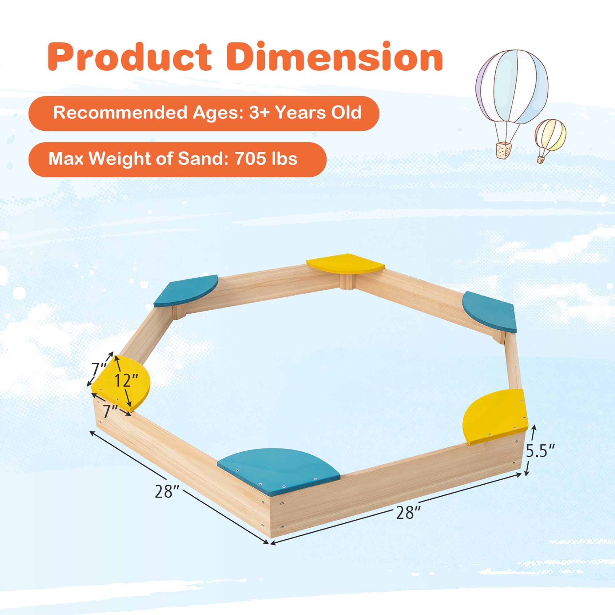 Costway Wooden Sandbox with Seats, Outdoor Backyard Romania | Ubuy Costway Wooden Sandbox with Seats, Outdoor Backyard Romania | Ubuy