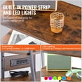 thumbnail image 4 of KFFKFF 4-Level Media Console with Integrated Power Outlets, Corner Entertainment Unit with LED Lighting, Adjustable Wood Shelving for DVDs/Cable Units/Gaming Systems, in a Rich Brown Finish, 4 of 9