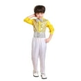 thumbnail image 5 of Hinvhai Boys Sequins Performance Outfits Shiny Shirt Pants Dance Skating Jazz Clothing Yellow 16-17Years, 5 of 5