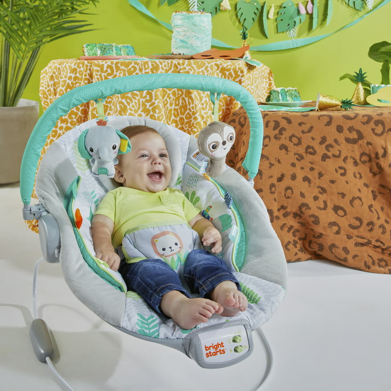 krig kalligrafi klynke Bright Starts Jungle Vines Comfy Baby Bouncer with Vibrating Infant Seat,  Toy Bar & Taggies (Unisex) - Walmart.com