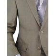 thumbnail image 4 of Mens Side Vent 2-piece Light Olive Linen Modern Fit Suit, 4 of 6