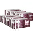 thumbnail image 4 of VeZee's Argyle Premium Simcha Collection Flatware White Disposable Fancy High quality 720 Pcs Includes: 320 Forks, 140 Teaspoons, 140 Soup Spoons & 120 Knives, 4 of 4