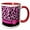 Red/White, variant on 3drose, Personalized Initial V Monogrammed Hot Pink and Black Leopard Pattern Animal Print - Personal Letter, 11oz Two-tone Green Mug