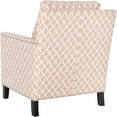 thumbnail image 4 of SAFAVIEH Buckler Classic Upholstered Club Chair w/ Silver Nail Heads, Peach Pink/White, 4 of 4
