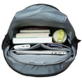 thumbnail image 4 of KAUKKO Vintage Casual polyster and Leather Rucksack Backpack (Nylon Black), 4 of 5