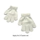 thumbnail image 3 of Guantes de invierno para niños Qarigey de punto con cubierta de dedos color blanco, 3 of 6